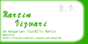 martin vizvari business card